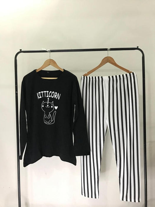 𝟮 𝗣𝗰𝘀 𝗪𝗼𝗺𝗲𝗻'𝘀 𝗦𝘁𝗶𝘁𝗰𝗵𝗲𝗱 𝗝𝗲𝗿𝘀𝘆 𝗣𝗿𝗶𝗻𝘁𝗲𝗱 𝗦𝗹𝗲𝗲𝗽𝘄𝗲𝗮𝗿