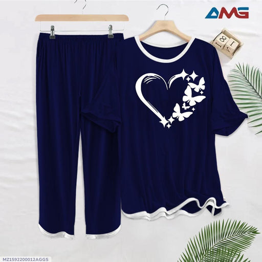 𝟮 𝗣𝗰𝘀 𝗪𝗼𝗺𝗲𝗻'𝘀 𝗦𝘁𝗶𝘁𝗰𝗵𝗲𝗱 𝗣𝗿𝗶𝗻𝘁𝗲𝗱 𝗡𝗶𝗴𝗵𝘁 𝗦𝘂𝗶𝘁