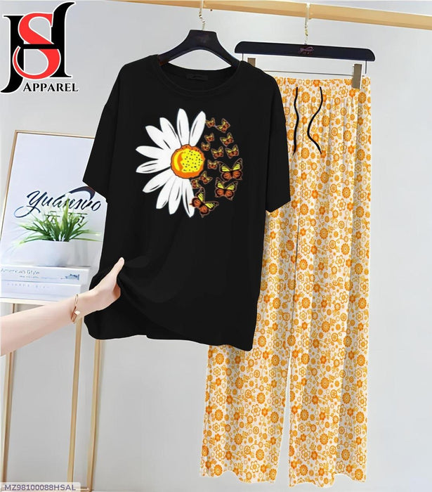 𝟮 𝗣𝗰𝘀 𝗪𝗼𝗺𝗲𝗻'𝘀 𝗦𝘁𝗶𝘁𝗰𝗵𝗲𝗱 𝗖𝗼𝘁𝘁𝗼𝗻 𝗝𝗲𝗿𝘀𝗲𝘆 𝗣𝗿𝗶𝗻𝘁𝗲𝗱 𝗡𝗶𝗴𝗵𝘁 𝗦𝘂𝗶𝘁