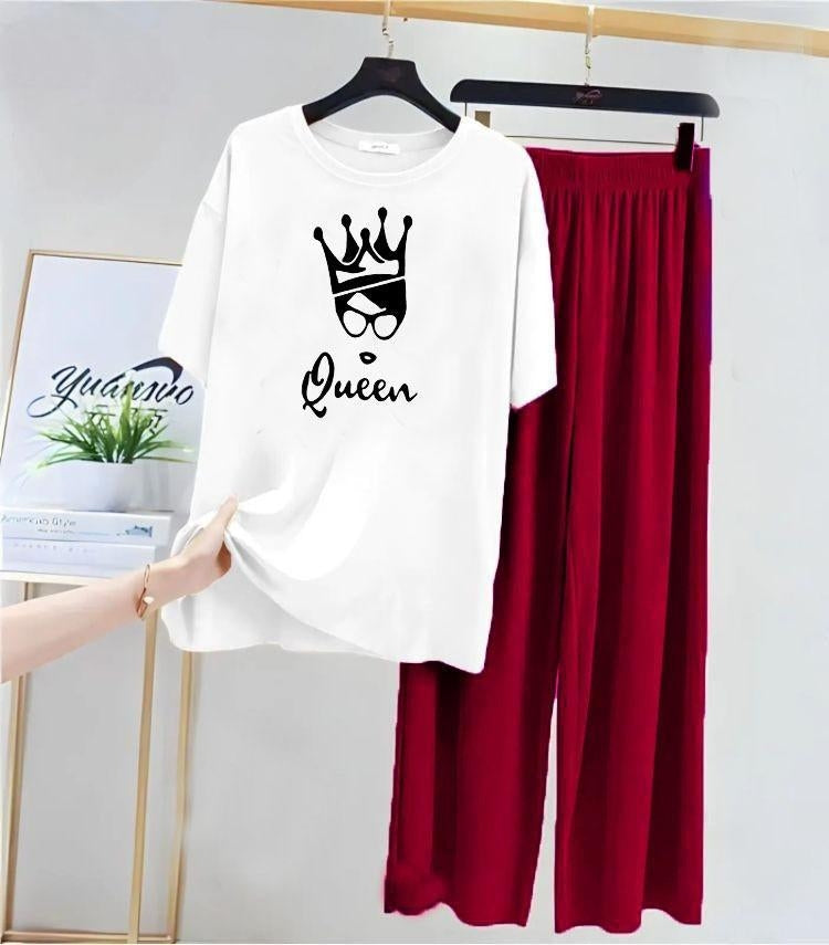 𝟮 𝗣𝗰𝘀 𝗪𝗼𝗺𝗲𝗻'𝘀 𝗦𝘁𝗶𝘁𝗰𝗵𝗲𝗱 𝗖𝗼𝘁𝘁𝗼𝗻 𝗝𝗲𝗿𝘀𝗲𝘆 𝗣𝗿𝗶𝗻𝘁𝗲𝗱 𝗡𝗶𝗴𝗵𝘁 𝗦𝘂𝗶𝘁
