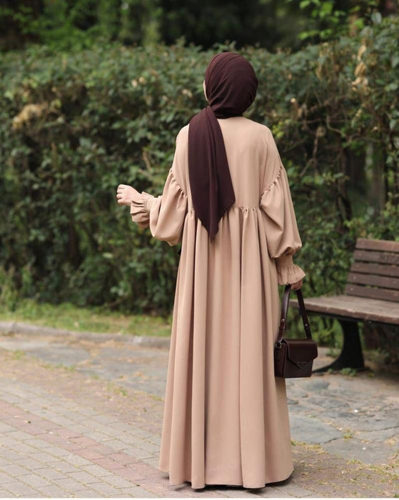 Georgette Plain Abaya With Stoller