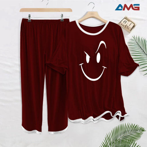 𝟮 𝗣𝗰𝘀 𝗪𝗼𝗺𝗲𝗻'𝘀 𝗦𝘁𝗶𝘁𝗰𝗵𝗲𝗱 𝗣𝗿𝗶𝗻𝘁𝗲𝗱 𝗡𝗶𝗴𝗵𝘁 𝗦𝘂𝗶𝘁