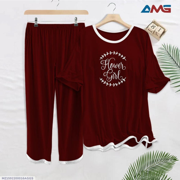 𝟮 𝗣𝗰𝘀 𝗪𝗼𝗺𝗲𝗻'𝘀 𝗦𝘁𝗶𝘁𝗰𝗵𝗲𝗱 𝗣𝗿𝗶𝗻𝘁𝗲𝗱 𝗡𝗶𝗴𝗵𝘁 𝗦𝘂𝗶𝘁